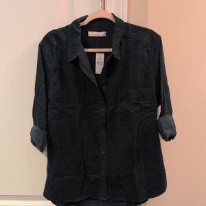 Dark Green Button-Up Shirt